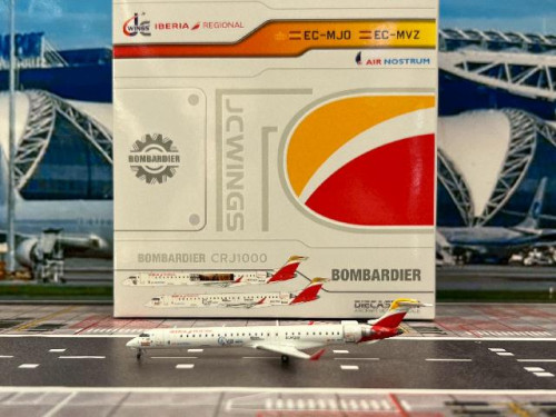 JC Wings 1:400 Iberia CRJ-1000 EC-MVZ LH4401 [Width 6.5 Length 10 Height 1.5 cm]