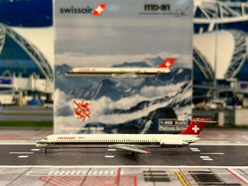 Phoenix 1:400 Swissair MD-81 HB-INH PH12020 [Width 8 Length 11 Height 2 cm]