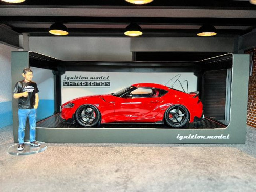 IG2208 1:18 Supra rz (A90) Red with Orido Street Red With Max Orido [Width 10 Length 25 Height 7 cms 9