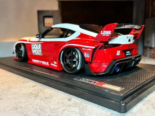 IG2651 1:18 LB-Works Toyota Supra (A90) White/Red [Width 10 Length 24 Height 7 cms] 3