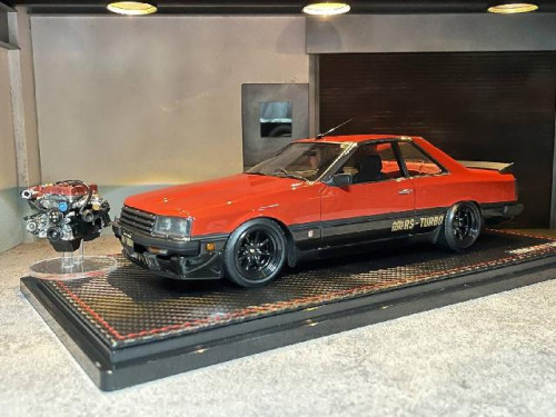 Ignition:IG2347 1:18 Skyline 2000 RS-Turbo(R30) Red/Blk [Width 10 Length 25 Height 7 cms]  