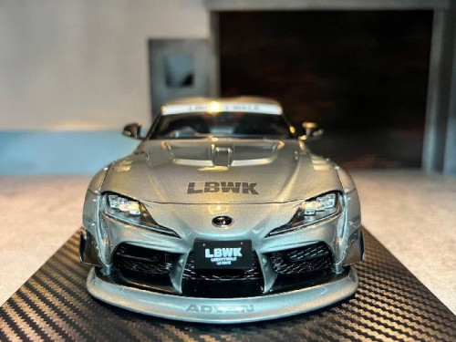 IG2657 1:18 LB-Works Toyota Supra (A90) Gun Metallic [Width 10 Length 25 Height 7 cms] 6