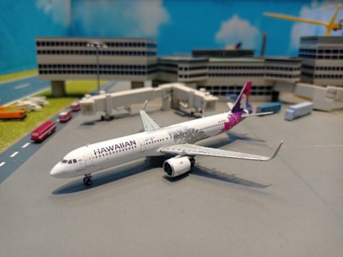 GJ2011 1:400 Hawaiian A321neo N205HA [Width 9 Length 11 Height 3 cms.]