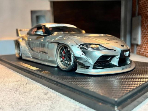 IG2657 1:18 LB-Works Toyota Supra (A90) Gun Metallic [Width 10 Length 25 Height 7 cms] 1