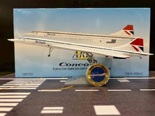 Inflight 1:200 British Concorde G-BOAE ARDBA142 [Width 13 Length 31 Height 6 cms]