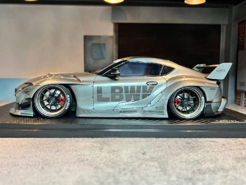 IG2657 1:18 LB-Works Toyota Supra (A90) Gun Metallic [Width 10 Length 25 Height 7 cms] 4
