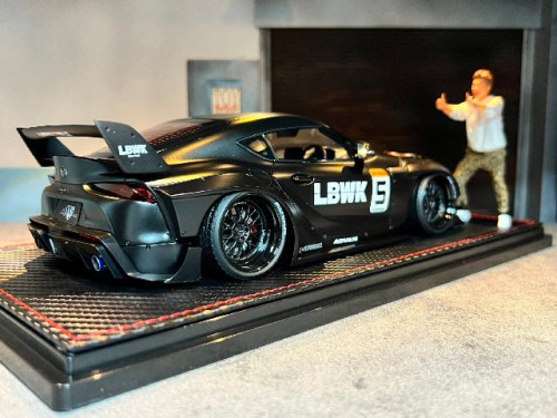 IG2652 1:18 LB-Works Toyota Supra(A90)Matte Black Mr.Kato [Width 10 Length 25 Height 7 cms] 3
