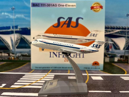  Inflight 1:200 SAS BAC 111-301AG G-ATPL IF111SK1125 [Width 13 Length 14 Height 3.5 cm]