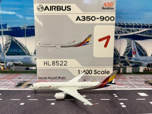 Aviation 1:400 Asiana A350-941 HL8522 AV4268 [Width 16 Length 16.5 Height 4 cms]