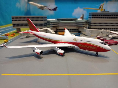 LH4278 1:400 National 747-400BCF 30th N936CA [Width 16 Length 16.5 Height 4.5 cms] 1