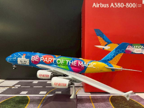 Gemini Jets 1:200 Emirates A380 A6-EES Destination G21409 Dubai [Width 41 Length 38 Height 12 cms]