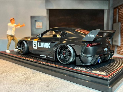 IG2652 1:18 LB-Works Toyota Supra(A90)Matte Black Mr.Kato [Width 10 Length 25 Height 7 cms] 2