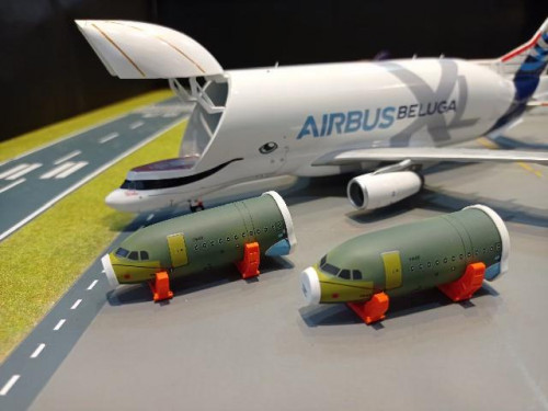 JCGSESETC 1:200 Airbus A320 Front Fuselage Section X 2 3