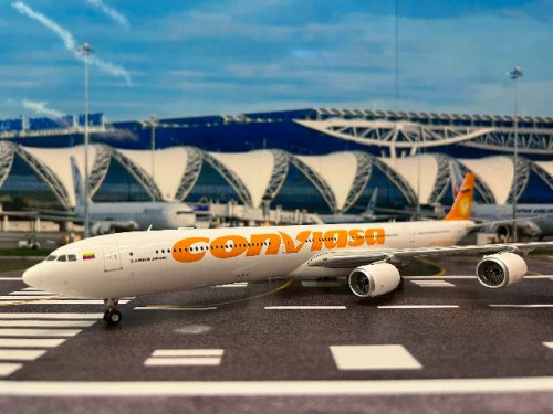 Gemini Jets 1:200 Conviasa A340-600 YV3545 G21355 [Width 31.5 Length 36.5 Height 8 cm] 1