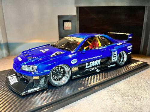 IG2705 1:400 LB-ER34 Super Silhouette Skyline Blue/Black [Width 10 Length 27 Height 8 cms]