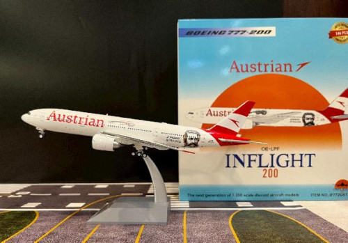 Inflight 1:200 Austrian 777-2Q8/ER OE-LPF IF772OS1125 [Width 33 Length 32 Height 8 cm]