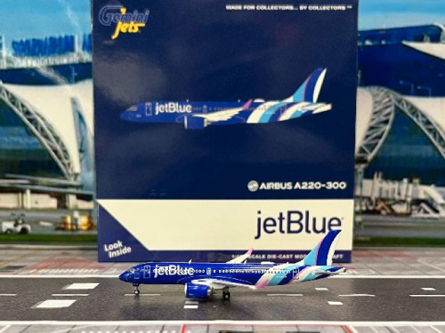  Gemini Jets 1:400 JetBlue A220-300 N3241J 'Taming of the Blue' GJ2338 [Width 8.5 Length 9.5 cm]