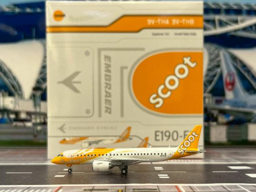 JCWings 1:400 Scoot E190-E2 9V-THA XX40240 [Width 7 Length 9 Height 2.5 cms]