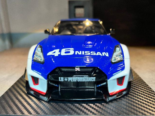 IG2360 1:18 LB-Silhouette Works GT Nissan 35GT-RR Whi/Blu/Red [Width 10 Length 25 Height 7 6