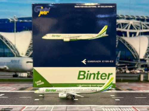 Gemini Jets 1:400 Binter Canarias E195-E2 EC-OEA GJ2281 [Width 9 Length 10 Height 2.5 cms]