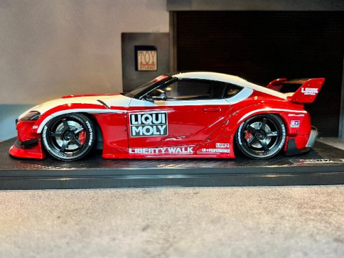 IG2651 1:18 LB-Works Toyota Supra (A90) White/Red [Width 10 Length 24 Height 7 cms] 4