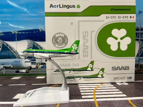 JC Wing 1:200 Aer Lingus Saab 340B EI-CFC XX20468 [Width 10.5 Length 9.5 Height 3 cm]