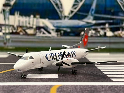 Herpa Wings 1:200 Crossair Saab 340 HB-AKN HW573252 [Width 10.5 Length 9.5 Height 3 cms] 4