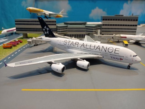 PH1796 1:400 Thai A380 HS-TUA Star Alliance [Width 20 Length 18 Height 5 cm] 2