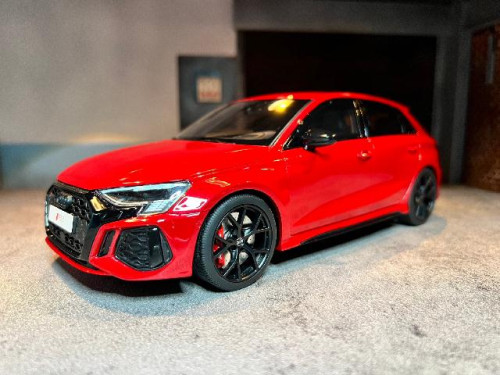 GT378 1:18 Audi RS3 Sportblack 2022 Red  [Width 10 Length 27 Height 7 cms] 