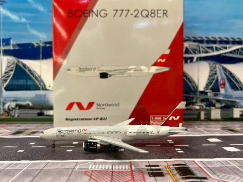 Phoenix 1:400 Nordwind 777-200ER VP-BJJ PH1977 [Width 16 Length 17 Height 5 cms]