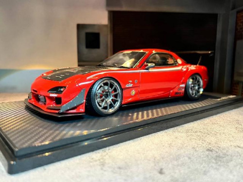 Ignition Model [IG2042] 1:18 FEED RX-7 (FD3S) Red [Width 10 Length 25 Height 7 cm]  