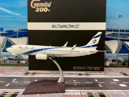 Gemini Jets 1:200 El Al 737-800W 4X-EKK G21360 [Width 18 Length 18.5 Height 6 cm]