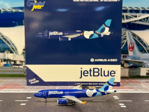 Gemini Jets 1:400 JetBlue A320-200 N547JB Forever Blue GJ2289 [Width 9 Length 9 Height 3 cms]