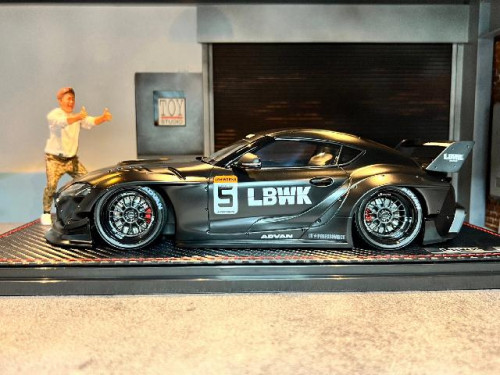 IG2652 1:18 LB-Works Toyota Supra(A90)Matte Black Mr.Kato [Width 10 Length 25 Height 7 cms] 4