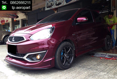 ชุดแต่งสเกิร์ตรอบคันมิราจ Mitsubishi Mirage 2016 2017 STROM 7