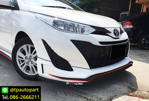 ชุดแต่งสเกิร์ตรอบคัน Toyota Yaris hatchback STROM ยาริส 2017 2018 1