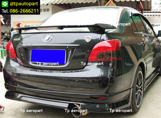 ชุดแต่งวีออส Toyota Vios VIP WALD 2007 2008 2009 2010 2011 2012 สเกิร์ตรอบคัน สปอยเลอร์ 2