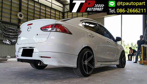 ชุดแต่งมาสด้า2 Mazda2 4ประตู FW  2010 2011 2012 2013 2014 สเกิร์ตรอบคัน 2
