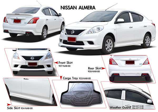 ชุดแต่งสเกิร์ตรอบคัน Nissan Almera RB-S นิสสันอัลเมร่า 2012 2013