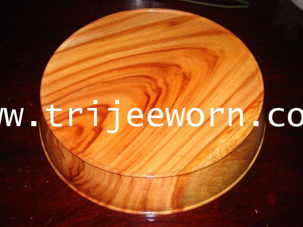 ฝาบาตร ไม้มะค่า Alms Bowl Lid (Wooden, Makha Wood)