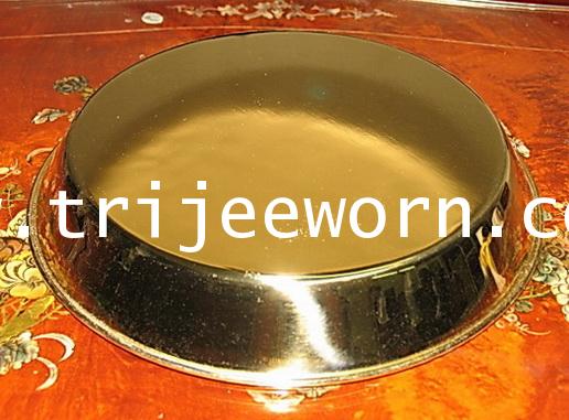 ฝาบาตร ทองเหลือง (ปั๊ม) Alms bowl Lid (Kiln-Fired)