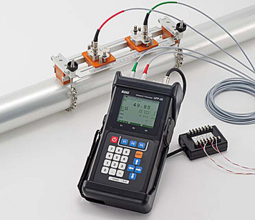 เครื่องวัดอัตราการไหลของของเหลวในท่อแบบอุลตร้าโซนิค Portable Ultrasonic Flowmeter UFP-20