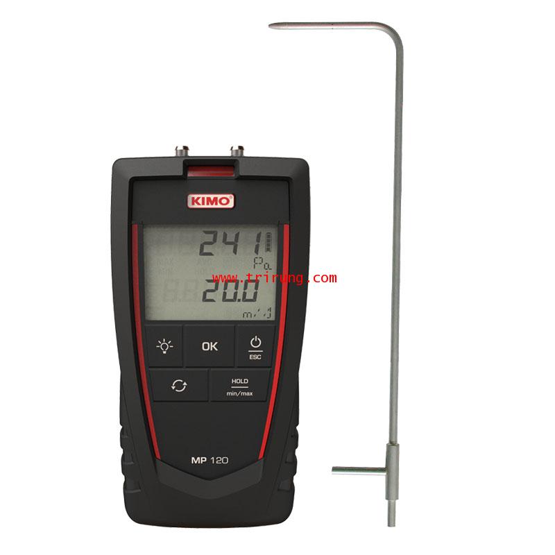 เครื่องวัดความดันต่างและวัดความเร็วลม Micromanometer KIMO MP 120