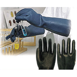 ถุงมือนีโอพรีน์ป้องกันสารเคมี น้ำมัน กรด ด่าง Neoprene glove