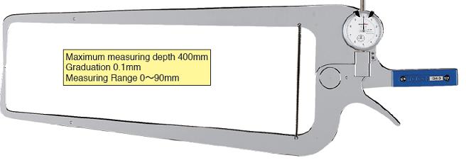 เกจสำหรับวัดนอกแบบลึก TECLOCK GM-3 External Dial Caliper Gauge 0-90/400mm