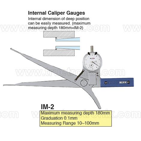 เกจวัดระยะในท่อ TECLOCK IM-2 Internal Dial Caliper Gauge 10-100
