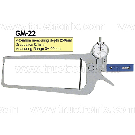 เกจวัดความหนาท่อแบบไดอัล TECLOCK GM-22 External Dial Caliper Gauge 0-90mm