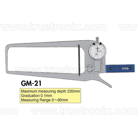 เกจวัดนอกวัดความหนาท่อ TECLOCK GM-21 External Dial Caliper Gauge 0-90mm