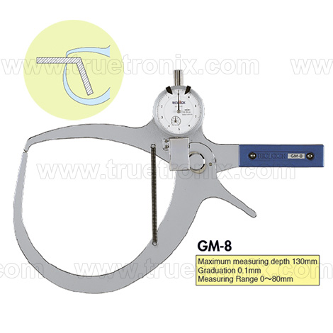 เกจวัดนอกแบบไดอัล TECLOCK GM-8 External Dial Caliper Gauge 0-80/130mm