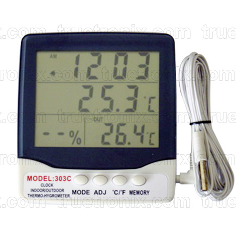 เครื่องวัดอุณหภูมิและความชื้นมีสายโพรบ 303C Thermo-Hygrometer
